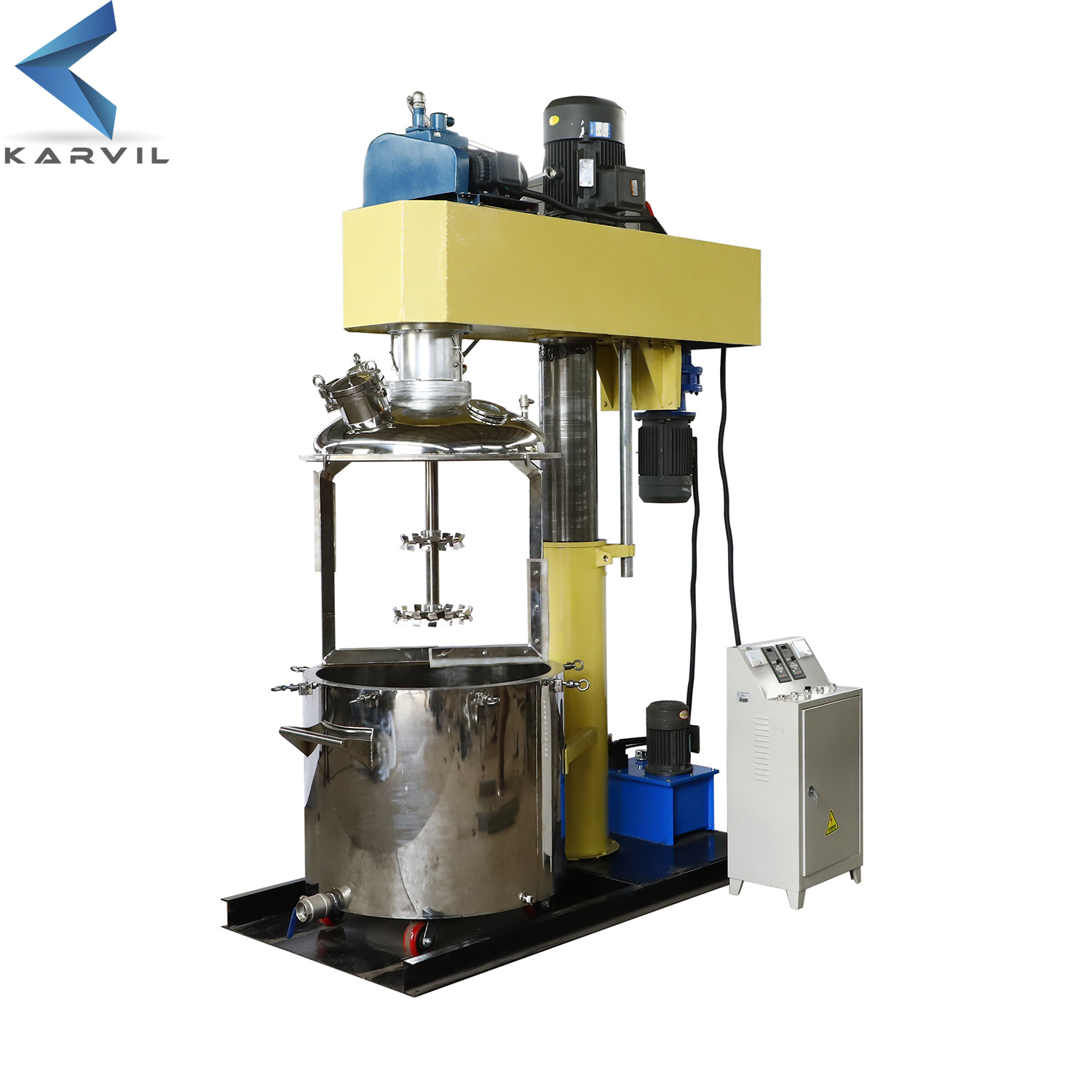 KARVIL 500L mulit-function strontg disperser machine with hudraulic discharge machine 