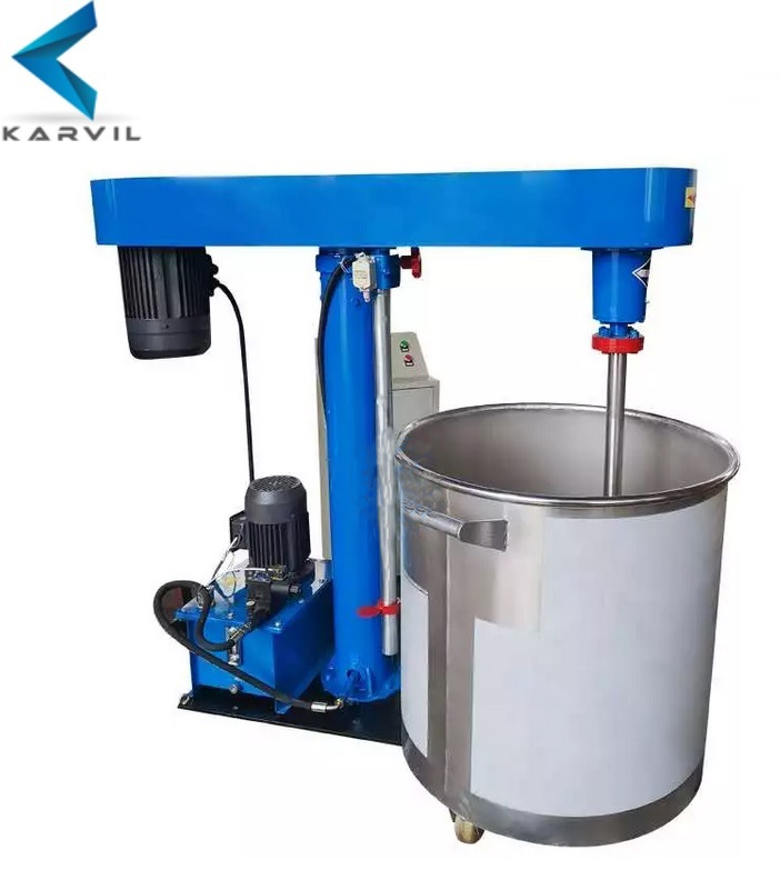 Karvil Hydraulic Liftting Vertical High-Speed Emulsion Paint Mixer Pigment Mixing Machine